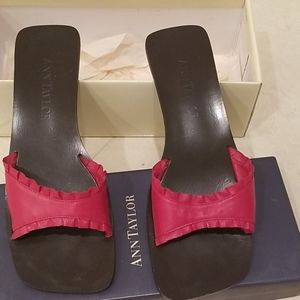 Ann taylor Red leather sandals